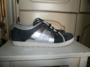 Caprice casual skórzane niebieskie granatowe srebrne UNISEX 41 wkł 27cm