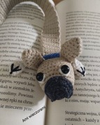 Buldog francuski pies zakładka na szydełku
