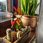 Postać z bajki Włóczykij witraż 