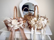 Rodzinny duży koszyczek wielkanocny Boho koszyk na święconkę Wielkanoc