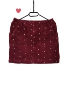 Spódniczka Aiki Keylook M – sztruksowa | bordowa w groszki | mini