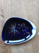 Popielniczka Echt Weimar Kobalt, Porcelain złocona