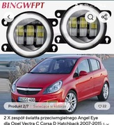 Lampy LED przeciwmgielne i dzienne DRL Angel Eye Vectra, Corsa