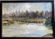 Obraz olejny na płótnie "Pogorzelskie bagno" Rajmund Giersz