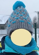 51015 Ciepła czapka i komin r 54 super na zimę !