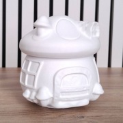 Domek smerfów grzybek szkatułka z gipsu zestaw do malowania dla dzieci 