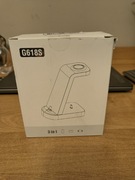 ŁADOWARKA BEZPRZEWODOWA 3W1 G618S - TELEFON, SŁUCHAWKI, ZEGAREK