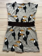 Letnia sukienka w tukany 128/134 Mini Rodini