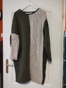 Ciepła sukienka włoska, duży rozmiar 48/50