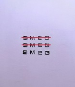 SMEG logo | napis SMEG | emblemat AGD czajnik toster chrom