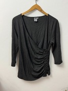 Wiskozowa bluzka z guzikami bluzeczka szara Isolde rozmiar L 40