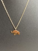 SREBRNY ŁAŃCUSZEK 925 POZŁACANY SŁONIK