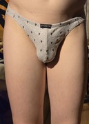 Slipy męskie Atlantic MINI rozmiar M szare ze wzorem