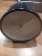 Zegar Budzik chrom 11x13 cm klasyczny stojacy z alarmem