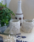 Lampion,wazon ze sznurka makrama