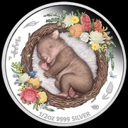  SREBRNA MONETA DREAMING DOWN UNDER  WOMBAT