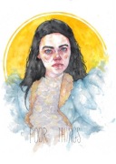 Obraz akwarela Bella Baxter, Poor Things A2