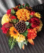 Jesienny stroik na cmentarz/grób/kompozycja