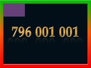 796 001 001 ZŁOTY NUMER STARTER PLAY ŁATWY NA KARTĘ PREPAID GSM