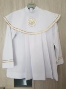 komża komunijna złota lamówka krótka alba