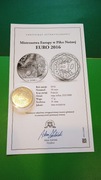 EURO 2016 Moneta Srebro 10 euro Mennicza Certyfikat