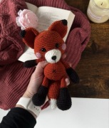 Rudy lisek na szydełku amigurumi handmade