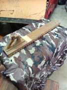 Zabytkowy ręczny magiel drewniany, PRL