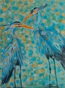 Obraz "Wesołe czaple" 60x80 akryl na płótnie