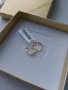 Kolczyki kółeczka pozłacane skręcane 1cm srebro 925