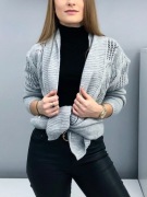 Narzutka sweterek szara szary wzory