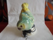 Papuga/lampka,sygn.,XX wiek.