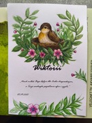 Ręcznie Obraz Pamiątka Chrztu Świętego personalizowana A4 prezent