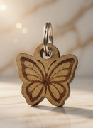 Delikatny motyl ekskluzywny prezent drewniany brelok grawerowany wyjątkowy 
