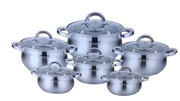Garnki 6 garnków stalowy duzy komplet indukcja/gaz