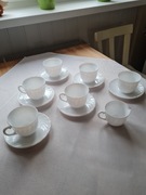 Zestaw filiżanek porcelanowych z talerzykami mleczarka luminarc trianon