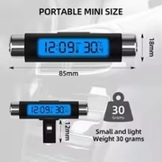 Przenośny samochodowy cyfrowy zegar LCD 2 w 1, termometr