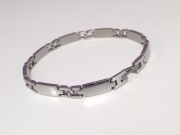 Bransoletka Męska | Kolor Srebrny | Stal Nierdzewna | 21,5 cm