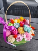Candle flower box w koszyku wykonany z świec sojowych z zapachem 