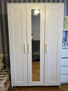 Szafa Ikea Brimnes 117 x 190 x 50 cm używana biała szafa z lustrem