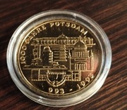 Niemcy 10 Marek 1993 r 1000 lecie Poczdamu srebro pozłacane 