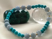 Bransoletka z Turkusu i Akwamarynu