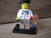 Figurka LEGO col04-14 Artist - seria 4 - Malarz