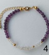 Bransoletka z diamentem Herkimer i ametystem – duchowa ochrona i spokój 