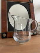 Vintage glass ręcznie wykonany dzbanek huta Sudety