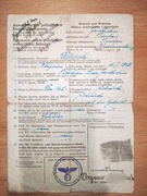 Spis ludności z 1940 roku Stary dokument  II Wojna światowa 