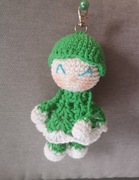 Brelok do torebki kluczy plecaka cudna laleczka zielona