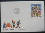 Szwecja FDC 1409-1412 Boże Narodzenie 1986