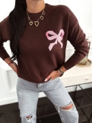 Sweter Włoski misie brązowy