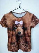 Bluzka dziewczęca 152 Piesek Y2K Cute Dog Print 11-12 lat bawełna