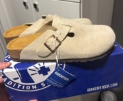 Birkenstock Boston beżowe klapki mule rozm. 39